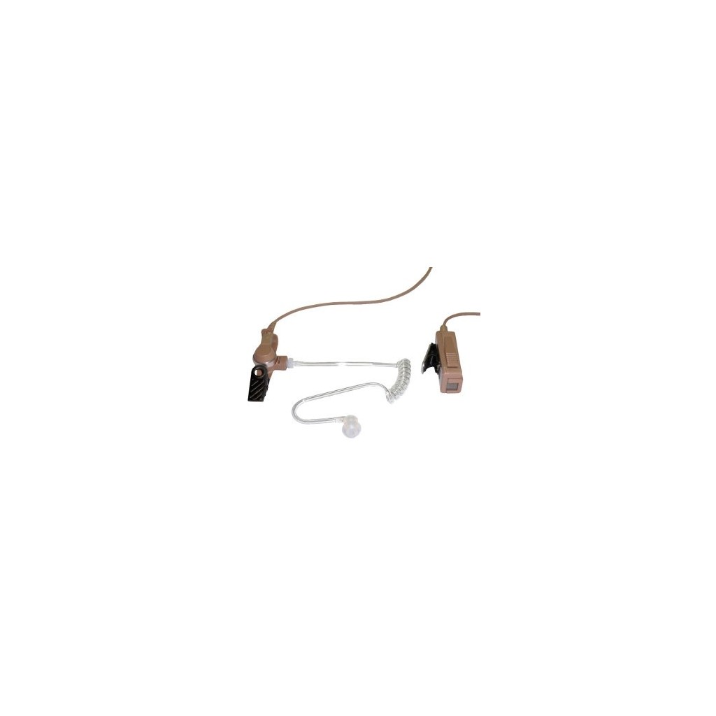 Micro-oreillette discrète - Micro-oreillette beige avec tube acoustique pour les gammes de talkies CP, DP1400 et P100. - Micro-oreillette discrète