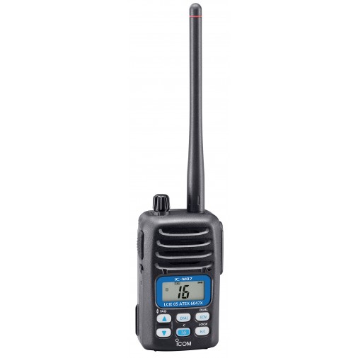 IC-M87ATEX - Portatif analogique VHF ultra-compact, 97 canaux, conçu pour la marine. - IC-M87ATEX