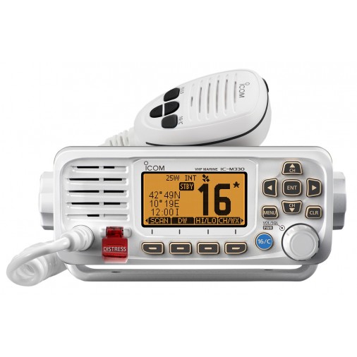 IC-M330GE - La plus petite VHF du marché !   
  Etanche, GPS et ASN classse D incorporé, elle offre de nombreuse options.   
  Disponible en blanc ou en noir. - IC-M330GE