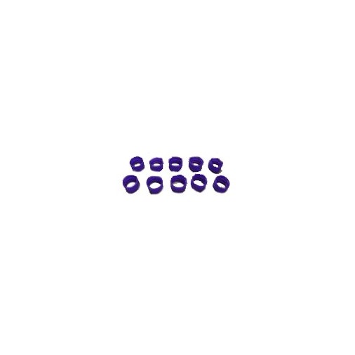 Pack de 10 bagues violettes - Bagues de reconnaissance violettes pour antennes Motorola - Pack de 10 bagues violettes